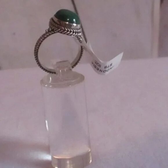 African Malachite Ring in Sterling Silver 925 - Picture 8 of 8